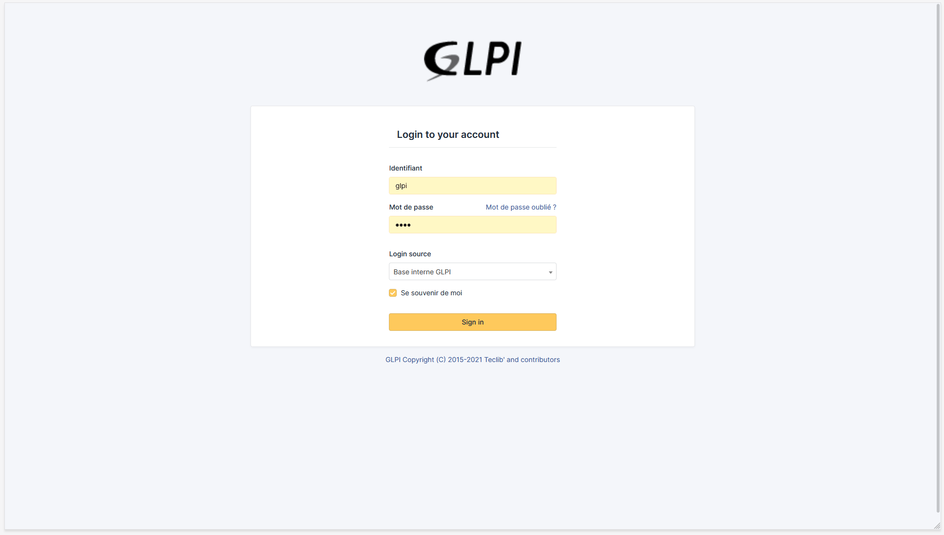 Installation of GLPI - Step 9